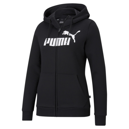 PUMA ESS Logo Full-Zip Hoodie FL Damen Basics