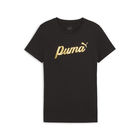 PUMA ESS+ SCRIPT Metallic Tee G Damen Kids