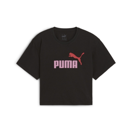 PUMA Girls Logo Cropped Tee Damen Kids