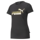 PUMA ESS+ Metallic Logo Tee Damen Basics