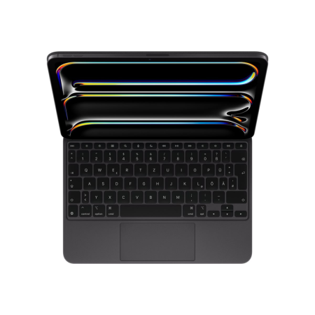 Apple Magic Keyboard - Tastatur und Foliohülle - mit Trackpad - hinterleuchtet - Apple Smart connector - QWERTZ - Deutsch - Schwarz - für Apple 11-inch iPad Pro (M4)